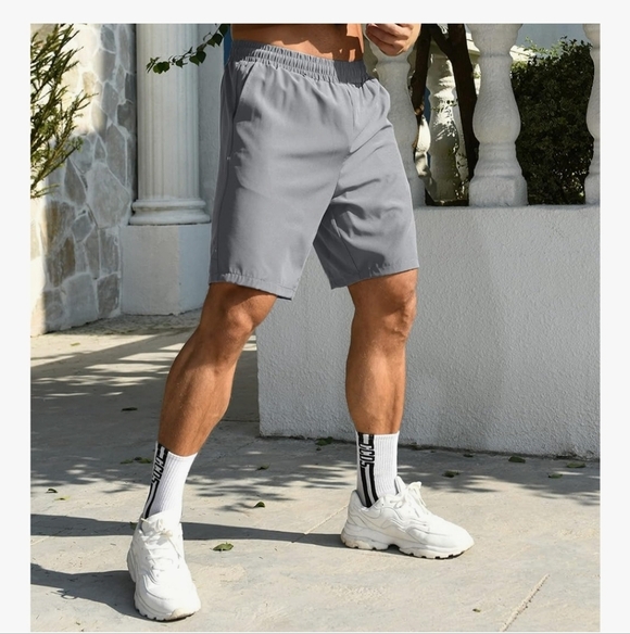 AIYINO Athletic Shorts for Men with Pockets and Elastic Waist - Picture 1 of 4